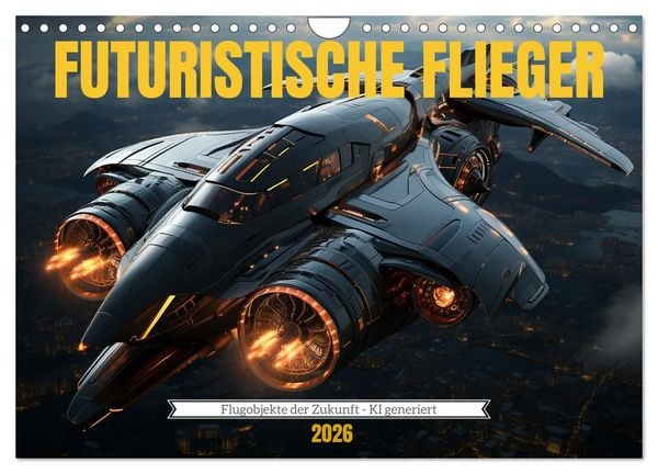 Produktbild: Futuristische Flieger (Wandkalender 2026 DIN A4 quer), CALVENDO Monatskalender