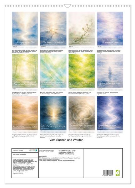 Produktbild: Vom Suchen und Werden (Wandkalender 2027 DIN A2 hoch), CALVENDO Monatskalender