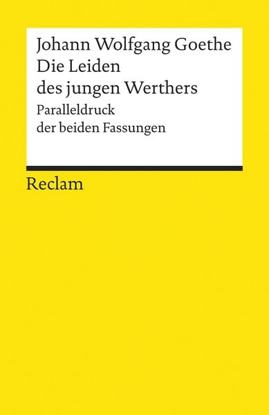 Die Leiden des jungen Werther, Taschenbuch von Johann Wolfgang von Goethe, Reclam, Philipp