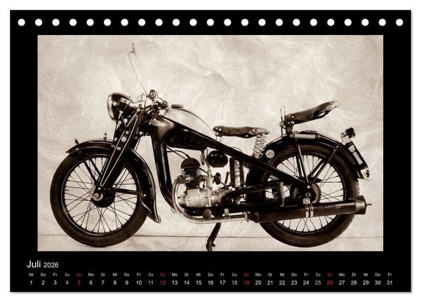 Produktbild: Motorrad Oldtimer aus &Ouml;sterreich (Tischkalender 2026 DIN A5 quer), CALVENDO Monatskalender