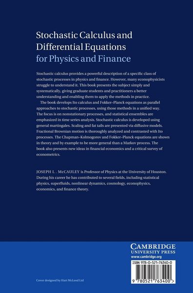Produktbild: Stochastic Calculus and Differential Equations for Physics and Finance