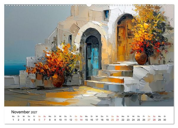 Produktbild: Mediterrane Eleganz (Wandkalender 2027 DIN A2 quer), CALVENDO Monatskalender