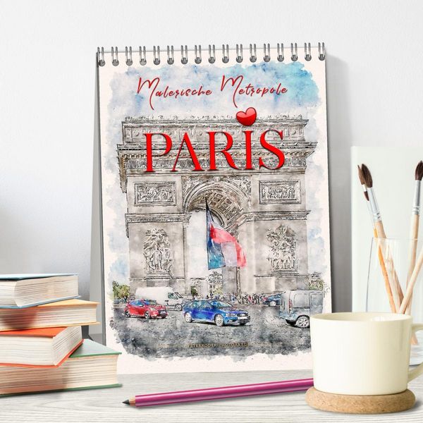 Produktbild: Paris - malerische Metropole (Tischkalender 2026 DIN A5 hoch), CALVENDO Monatskalender