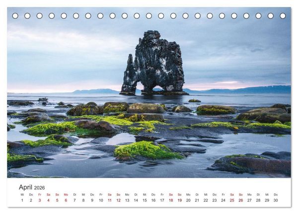 Produktbild: Sommer in Island (Tischkalender 2026 DIN A5 quer), CALVENDO Monatskalender