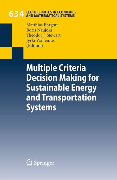 Produktbild: Multiple Criteria Decision Making for Sustainable Energy and Transportation Systems