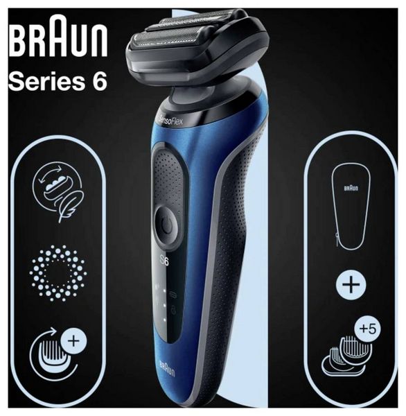 Produktbild: Braun Series 6 61-B1500s EasyClick 81770300 Folienrasierer Blau