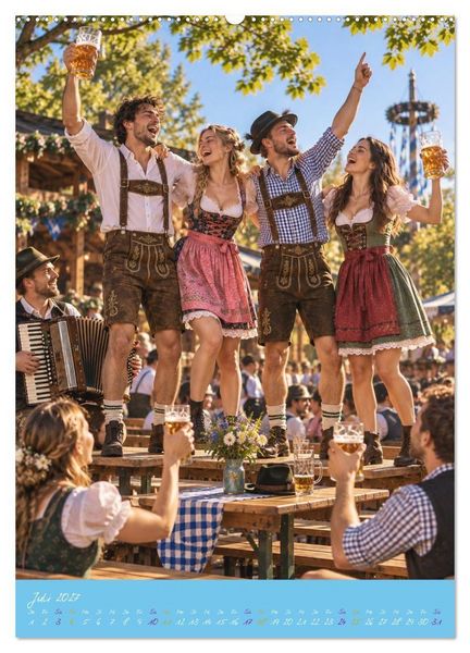 Produktbild: M&uuml;nchner Festzauber - Bayerische Lebensfreude in 12 besonderen Momenten (hochwertiger Premium Wandkalender 2027 DIN A2 hoch), Kunstdruck in Hochglanz