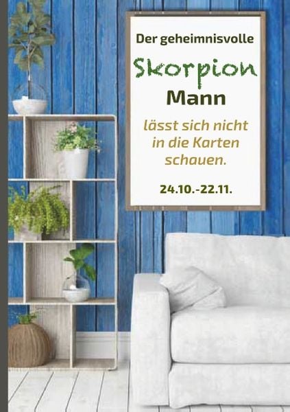 Produktbild: Der geheimnisvolle Skorpion Mann l&auml;sst sich nicht in die Karten schauen
