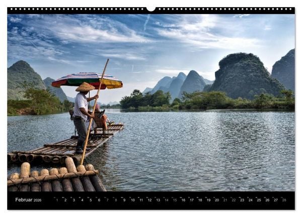 Produktbild: CHINA - Zauberberge am Drachenfluss (hochwertiger Premium Wandkalender 2026 DIN A2 quer), Kunstdruck in Hochglanz