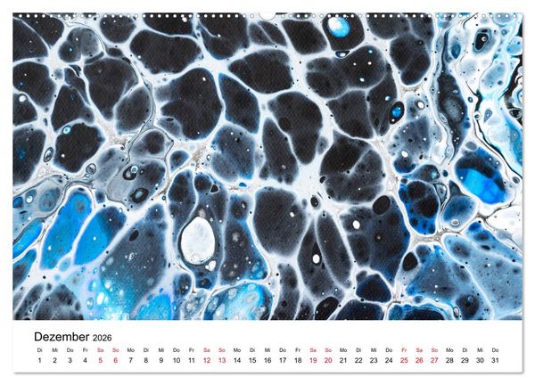 Produktbild: Acrylic Pouring - Faszinierende Farben und Formen (hochwertiger Premium Wandkalender 2026 DIN A2 quer), Kunstdruck in Hochglanz