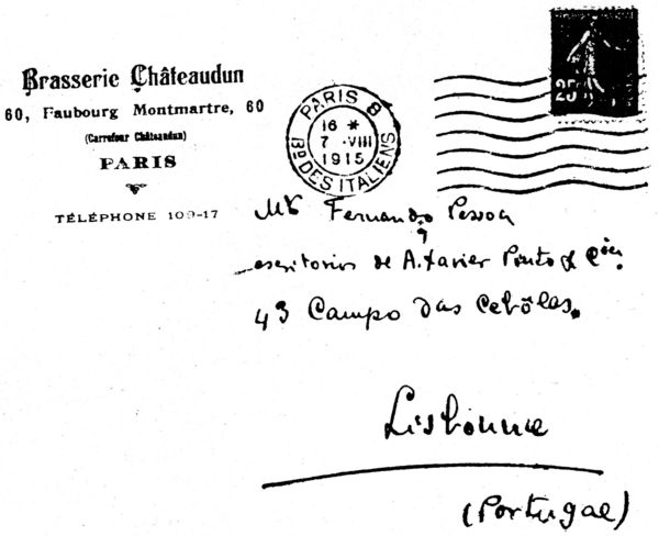Produktbild: Geliebter Fernando Pessoa Zweiter Teil der Briefe 1915-1916