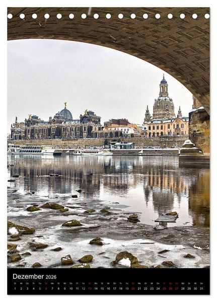 Produktbild: Die wundersch&ouml;ne Stadt Dresden (Tischkalender 2026 DIN A5 hoch), CALVENDO Monatskalender
