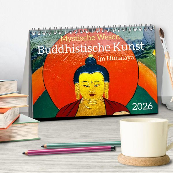 Produktbild: Mystische Wesen &ndash; Buddhistische Kunst im Himalaya (Tischkalender 2026 DIN A5 quer), CALVENDO Monatskalender