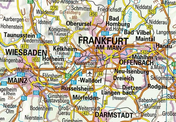 Produktbild: &Uuml;bersichtskte Deutschland 1 : 750 000 Wandkte m. Best&auml;bung