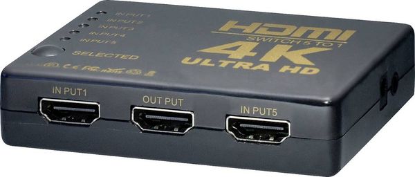 Maxtrack CS 1-5L HDMI-Switch mit Fernbedienung Schwarz