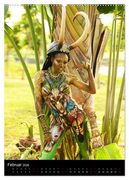 Produktbild: Equatorial Guinea Bodypainting Festival "Origins" (Wandkalender 2026 DIN A2 hoch), CALVENDO Monatskalender