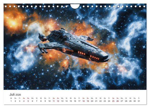Produktbild: Sternenreisen - Ein kosmischer Kalender (Wandkalender 2026 DIN A4 quer), CALVENDO Monatskalender