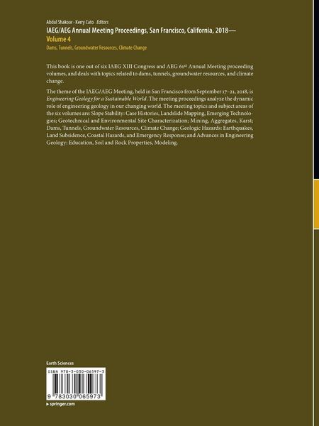 Produktbild: IAEG/AEG Annual Meeting Proceedings, San Francisco, California, 2018 - Volume 4