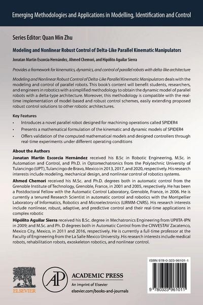 Produktbild: Modeling and Nonlinear Robust Control of Delta-Like Parallel Kinematic Manipulators