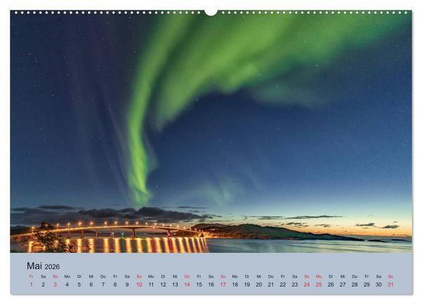 Produktbild: Norwegen - Mythos Nordlichter (Wandkalender 2026 DIN A2 quer), CALVENDO Monatskalender