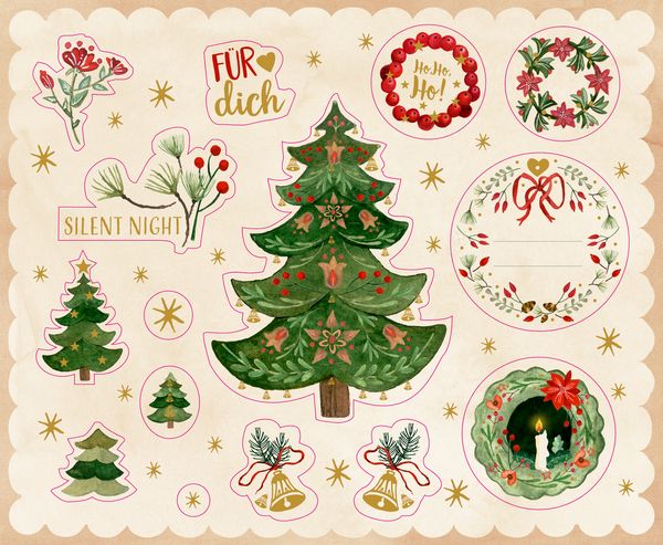 Produktbild: Stickerbuch &ndash; Zauberhafte Weihnachtssticker