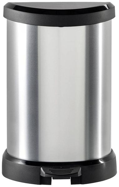 Curver DECO Bin 240568 Mülleimer 15l (B x H x T) 303 x 448 x 268mm Silber, Schwarz 1St.