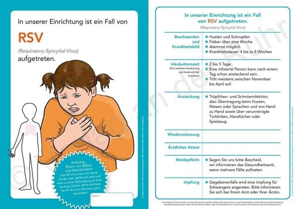 Produktbild: Erg&auml;nzungsset: Achtung, Ansteckungsgefahr! &ndash; 8 weitere Aush&auml;nge und Merkbl&auml;tter zu &uuml;bertragbaren Krankheiten