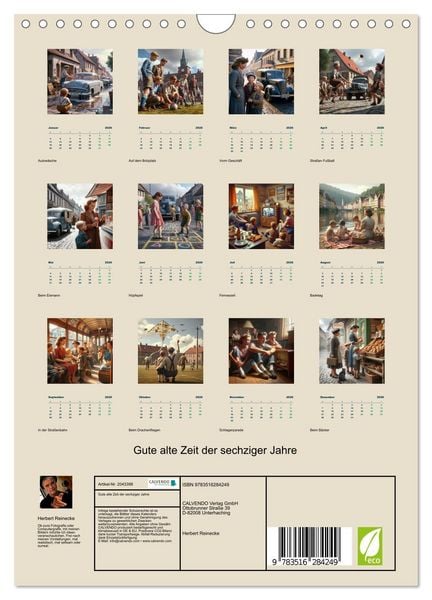 Produktbild: Gute alte Zeit der sechziger Jahre (Wandkalender 2026 DIN A4 hoch), CALVENDO Monatskalender
