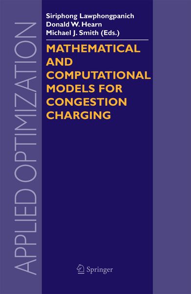 Produktbild: Mathematical and Computational Models for Congestion Charging