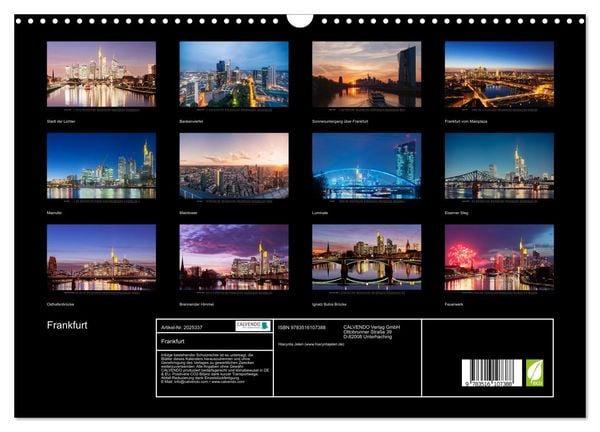 Produktbild: Frankfurt (Wandkalender 2026 DIN A3 quer), CALVENDO Monatskalender