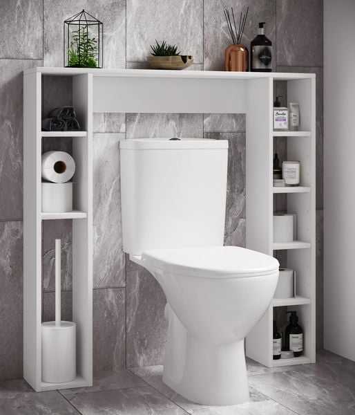 Produktbild: Holz Wandregal &Uuml;berbau WC Bad Regal Tinol M