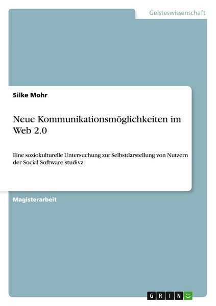 Produktbild: Neue Kommunikationsm&ouml;glichkeiten im Web 2.0