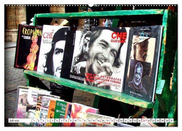 Produktbild: Leseland Kuba - Buchh&auml;ndler in Havanna (hochwertiger Premium Wandkalender 2026 DIN A2 quer), Kunstdruck in Hochglanz