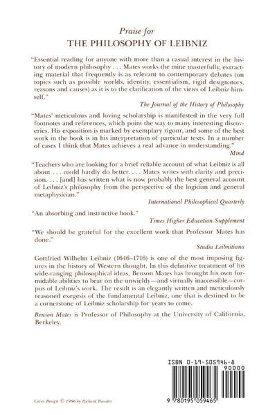 Produktbild: The Philosophy of Leibniz