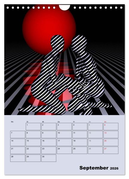 Produktbild: OpArt und mehr (Wandkalender 2026 DIN A4 hoch), CALVENDO Monatskalender