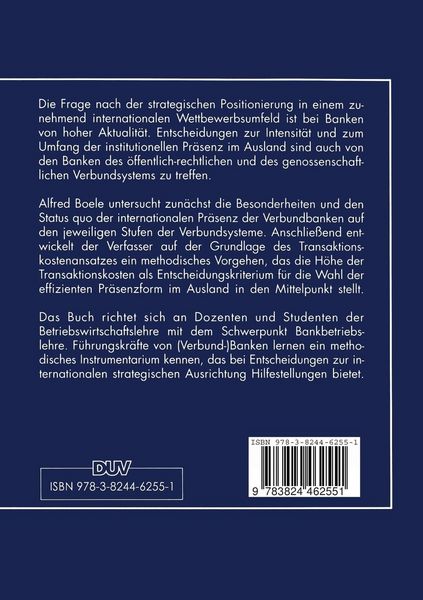 Produktbild: Internationalisierung bankwirtschaftlicher Verbundsysteme