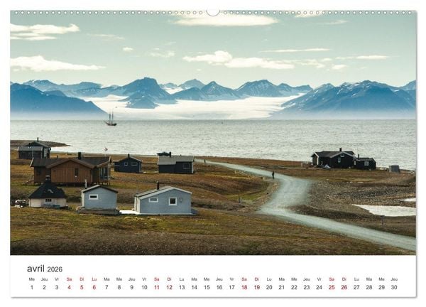 Produktbild: L'&eacute;t&eacute; sur les &icirc;les Svalbard (Calendrier mural 2026 DIN A2 vertical), CALVENDO calendrier mensuel