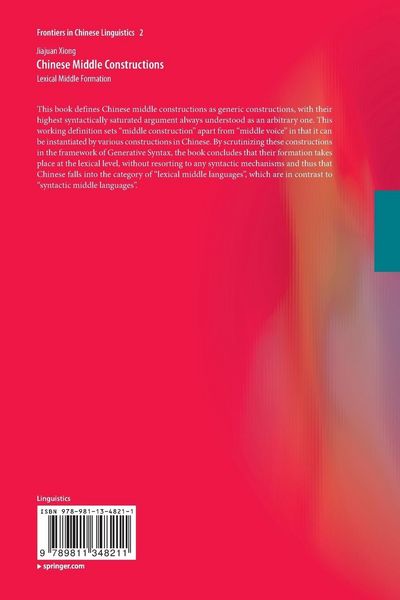 Produktbild: Chinese Middle Constructions