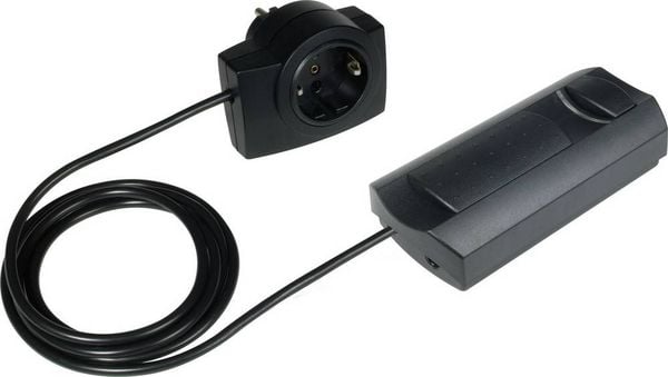 Produktbild: Ehmann 2620x0709 Schnurdimmer Geeignet f&uuml;r Leuchtmittel: LED-Lampe, Energiesparlampe, Halogenlampe, Gl&uuml;hlampe Schwarz