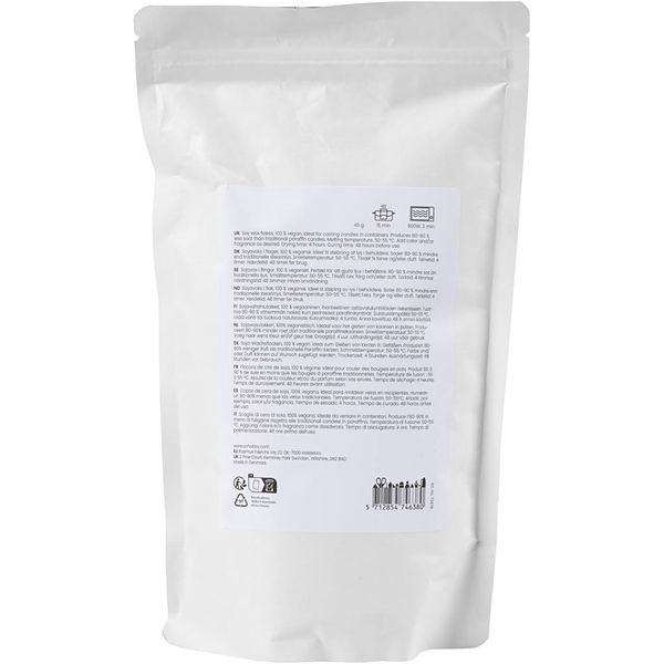 Produktbild: Creativ Company Sojawachs f&uuml;r Kerzen in Beh&auml;ltern, Creme, 500 g