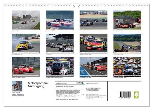 Produktbild: Motorsport am N&uuml;rburgring (Wandkalender 2026 DIN A3 quer), CALVENDO Monatskalender