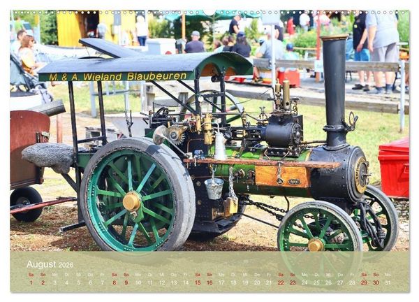 Produktbild: Dampftraktormodelle 1:3 beim Dampfmodellbautreffen in Bisingen (Wandkalender 2026 DIN A2 quer), CALVENDO Monatskalender