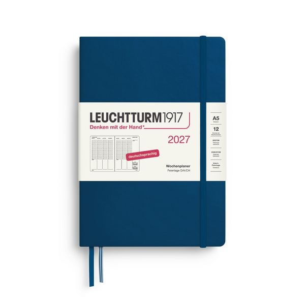 Produktbild: Wochenplaner Medium (A5) 2027, Indigo, Deutsch