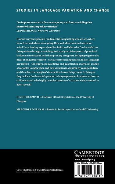Produktbild: Sociolinguistic Variation in Children's Language