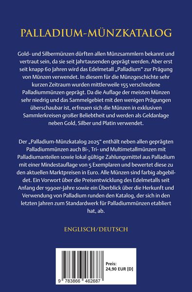 Produktbild: Palladium-M&uuml;nzkatalog