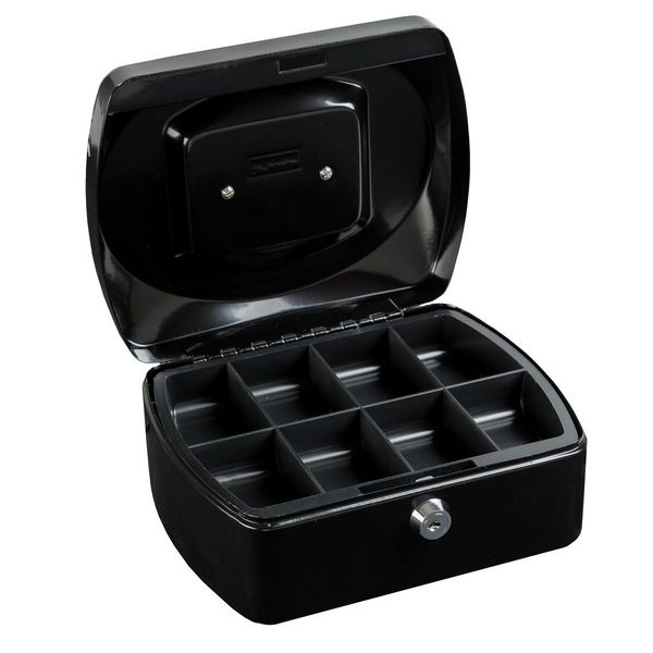 Produktbild: Idena Geldkassette Gr&ouml;&szlig;e 8 aus Metall 8 F&auml;cher schwarz 20,5x16x9cm