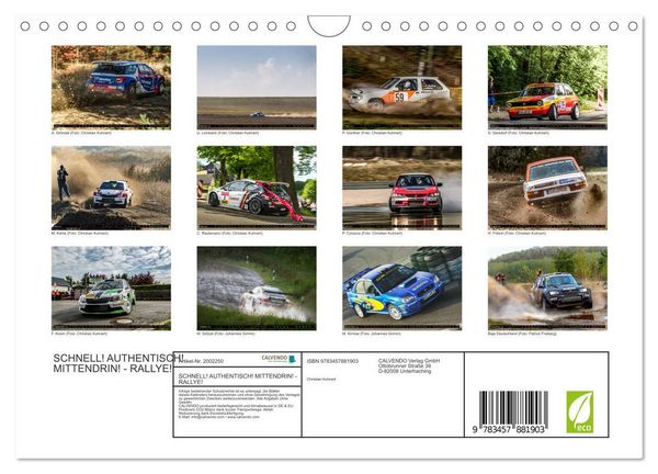 Produktbild: SCHNELL! AUTHENTISCH! MITTENDRIN! - RALLYE! (Wandkalender 2026 DIN A4 quer), CALVENDO Monatskalender