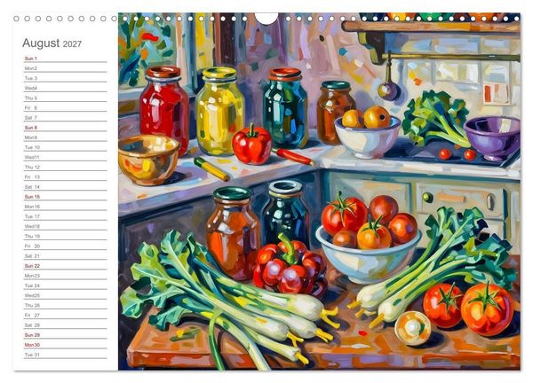 Produktbild: Painted Kitchen Moments - Twelve expressive interiors (Wall Calendar 2027 DIN A3 landscape), CALVENDO 12 Month Wall Calendar