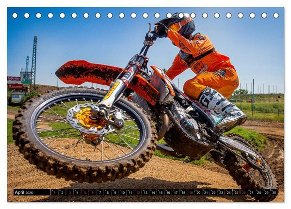 Produktbild: Blickpunkte Motocross (Tischkalender 2026 DIN A5 quer), CALVENDO Monatskalender