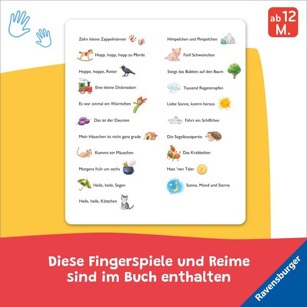 Produktbild: Meine erste Kinderbibliothek - Meine ersten Fingerspiele und Kinderreime